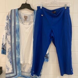 Chicos Kimono and Peck and Peck capris